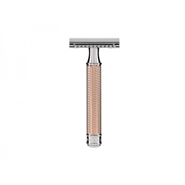 RASOIR DE SECURITE MUHLE TRADITION DORE ROSE P. FERME