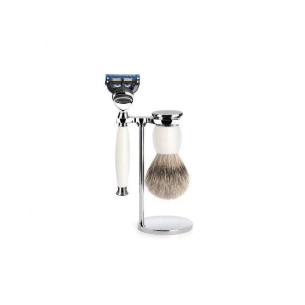 SET 3 P. MUHLE SOPHIST PORCELAINE FUSION PUR ARGENTE
