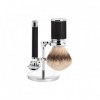 SET 3 P. MUHLE TRADITION METAL NOIR SECURITE PUR ARGENTE