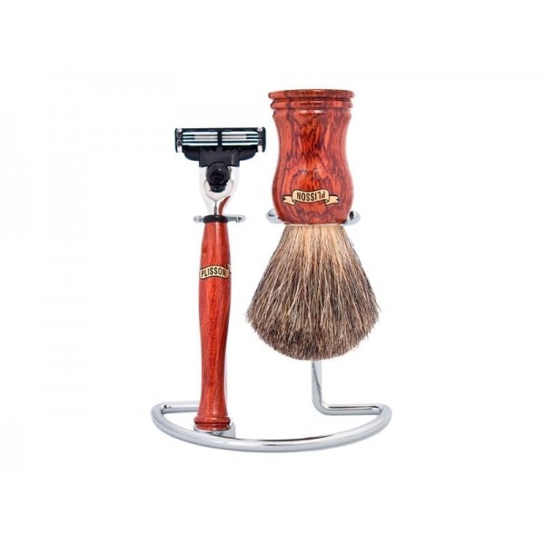 SET 3 P. PLISSON HERITAGE MACH3® MONTURE BUBINGA