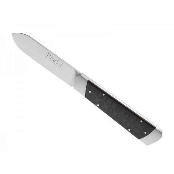 COUTEAU FONTENILLE-PATAUD PRADEL FIBRE DE CARBONE NOIR 11,5CM INOX