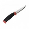 POIGNARD MORA COMPANION NOIR/ROUGE INOX