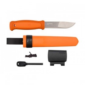 POIGNARD MORA KANSBOL BURNT ORANGE + KIT DE SURVIE