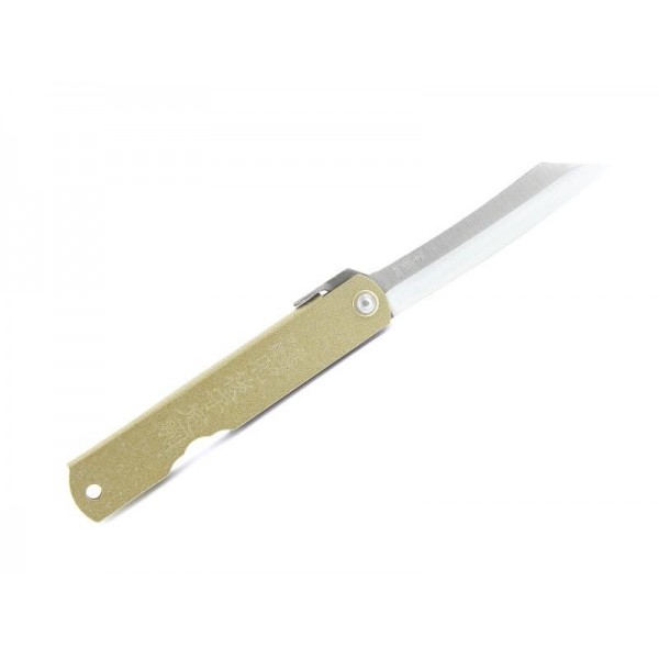 COUTEAU HIGONOKAMI LAITON DORE 10CM CARBONE