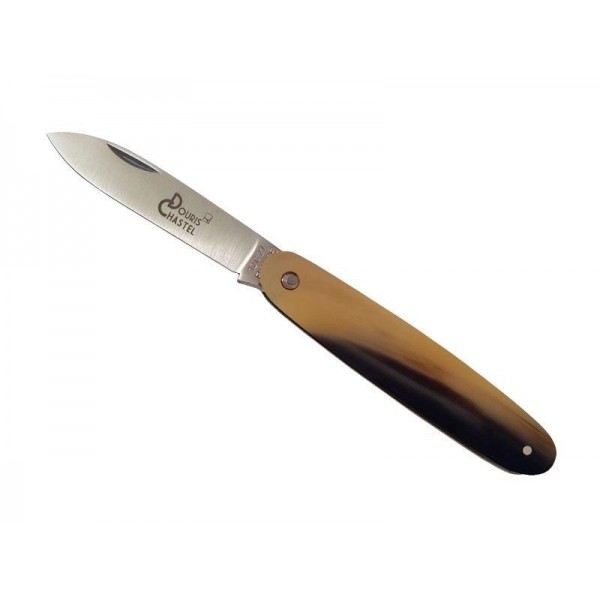 COUTEAU NAVETTE DOURIS CHASTEL 1P POINTE DE CORNE