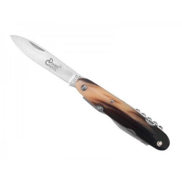 COUTEAU NAVETTE DOURIS CHASTEL 6P POINTE DE CORNE