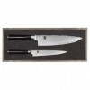 SET 2 COUTEAUX KAI SHUN DAMAS INOX EN COFFRET BOIS