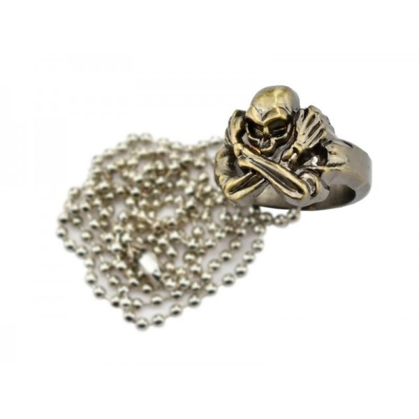 POING AMERICAIN BAGUE SKULL LAITON