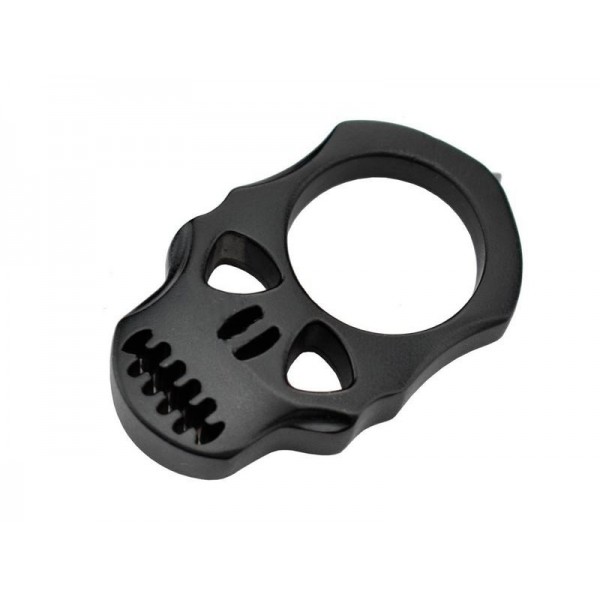 POING AMERICAIN SKULL ALUMINIUM NOIR