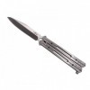 COUTEAU PAPILLON THIRD 13CM TOUT INOX SATINE