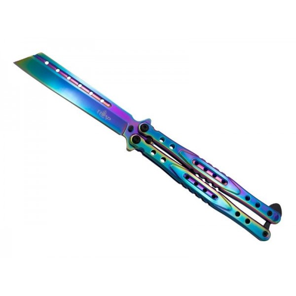 COUTEAU PAPILLON THIRD ARC-EN-CIEL 12CM INOX