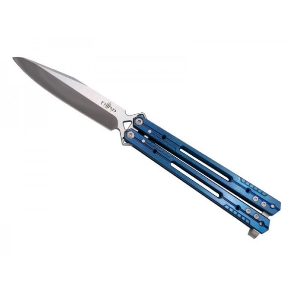 COUTEAU PAPILLON THIRD BLEU 13CM INOX SATINE