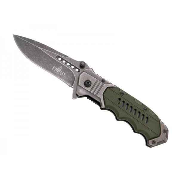 COUTEAU THIRD ABS KAKI 11,5CM INOX STONEWASHED