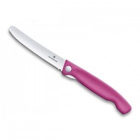 COUTEAU OFFICE PLIANT VICTORINOX SWISSCLASSIC 11CM ROSE A DENTS