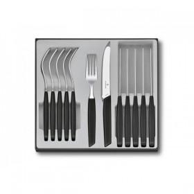 MENAGERE 12 PIECES VICTORINOX SWISS MODERN TABLE NOIR