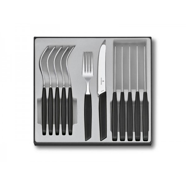 MENAGERE 12 PIECES VICTORINOX SWISS MODERN TABLE NOIR
