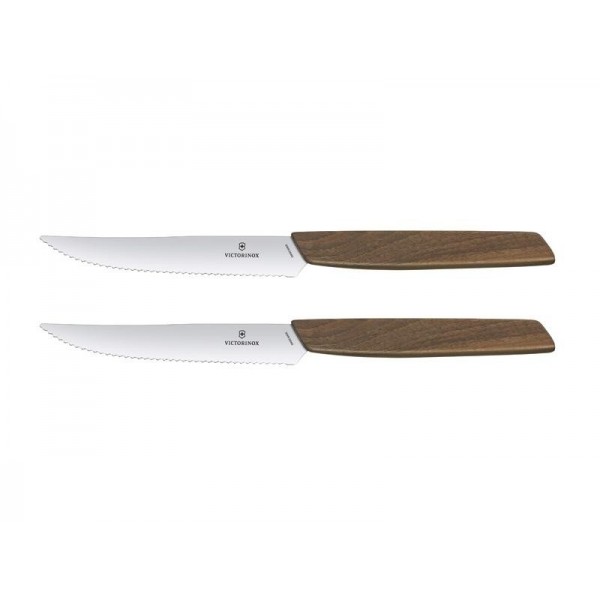 SET 2 CTX STEAK DENTS VICTORINOX SWISS MODERN 12CM NOYER