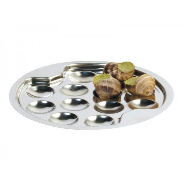 ASSIETTE 12 ESCARGOTS INOX